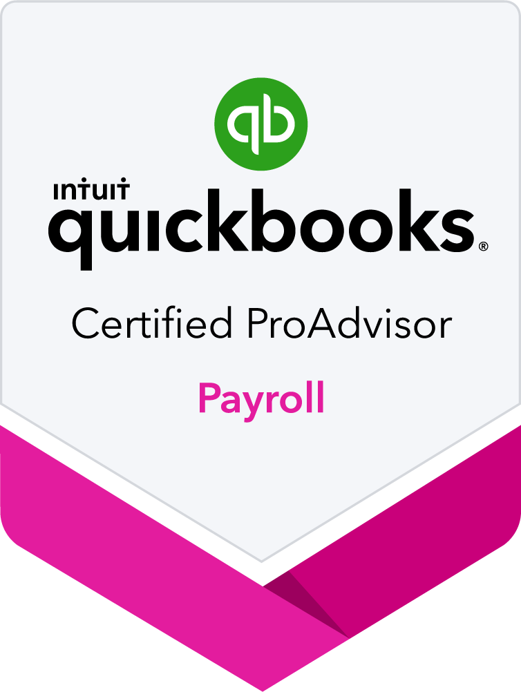The pink Certified ProAdvisor Payroll badge means a Certified QuickBooks ProAdvisor has passed a difficult training and test for using this product. Most ProAdvisors also have a copy of the most recent product.